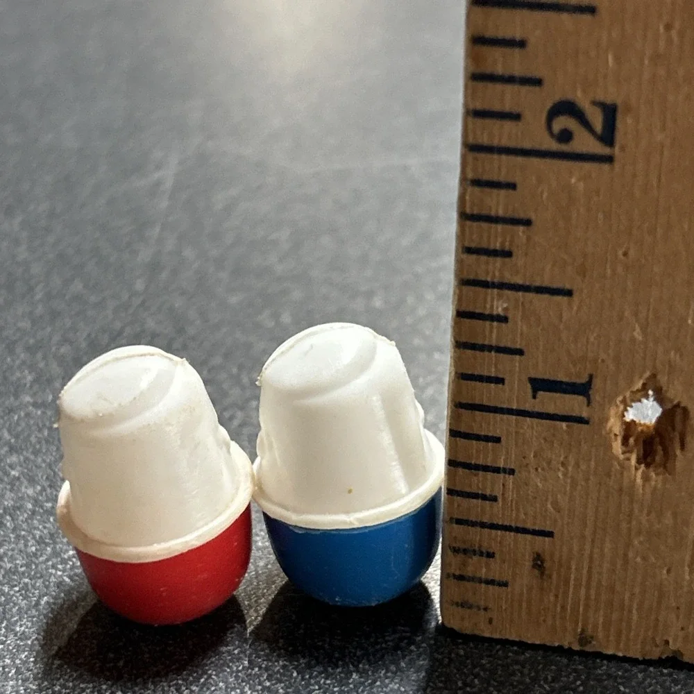 Vintage Jumping Jack Game Replacement Pieces Lot Of 2 Red And Blue